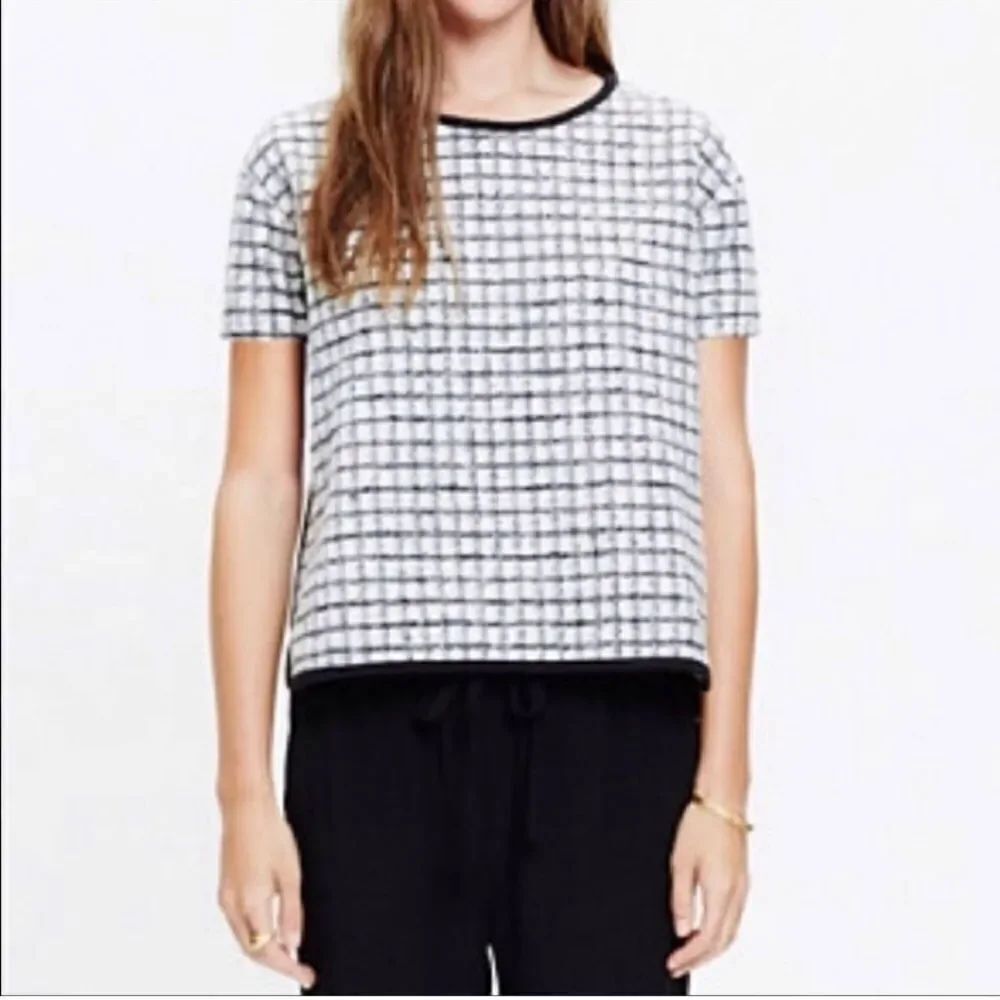 Madewell Brushed Windowpane Plaid Top